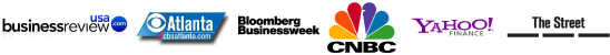 Business Review USA, Bloomberg Businessweek, CNBC, CBS Atlanta, The Street, Yahoo Finance
